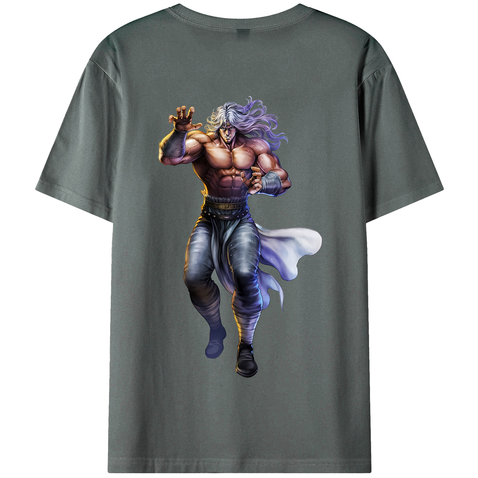 （画像用） 北斗の拳 Fist of the North Star 綿100％半袖Tシャツ（背面プリント）